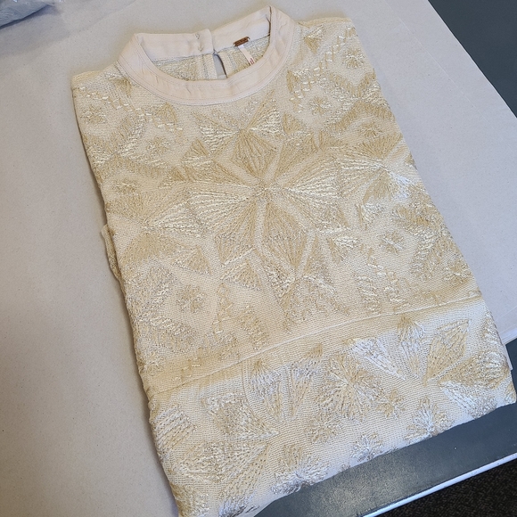 FREE PEOPLE Ivory Embroidered Cleo Mini Dress - Picture 8 of 8